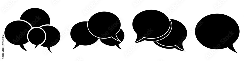 set of speech bubble, vector callout collection set of speech bubble, vector callout collection