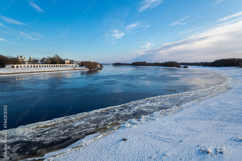 View of Volkhov river and Yaroslav's Court