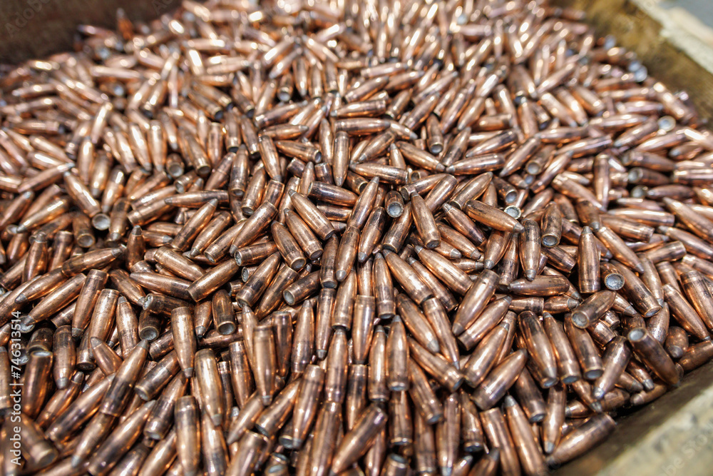 Bullet - important component of firearm ammunition.