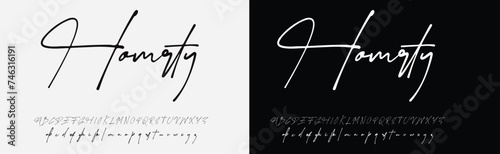 signature font alphabet vector illustration isolated Background