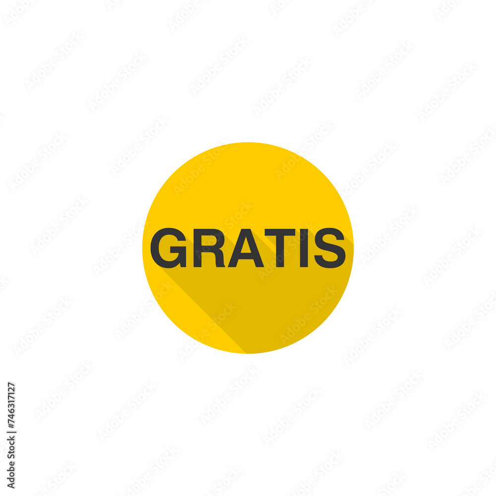 Gratis icon isolated on transparent background Gratis icon isolated on transparent background