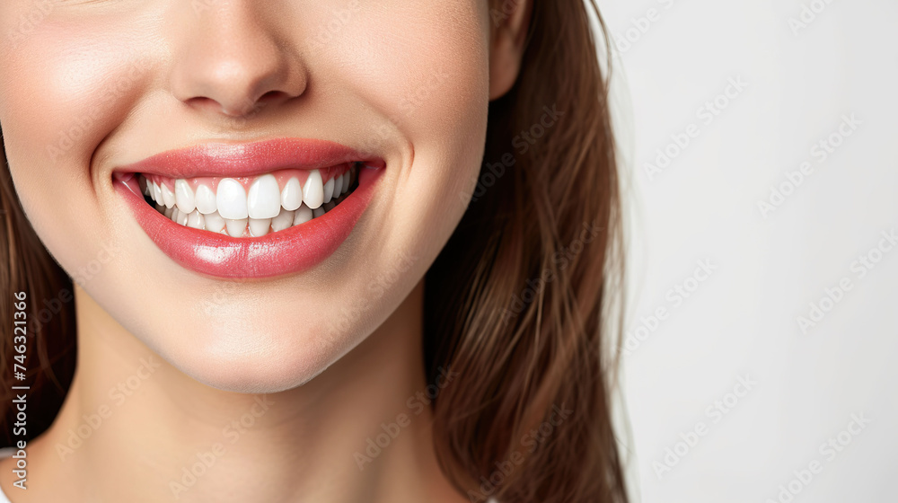 Beautiful young woman with healthy teeth on a white background, close up. Beautiful young woman with healthy teeth on a white background, close up.