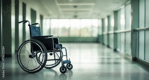  Awaiting its rider - A wheelchair in a hallway