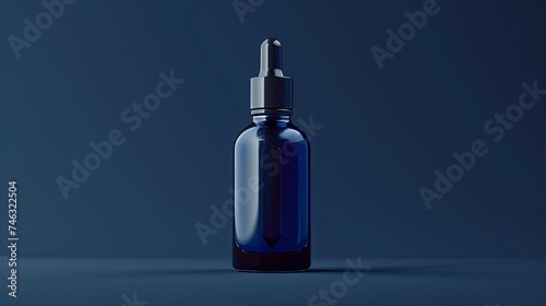 Navy Blue Dropper Bottle Mockup