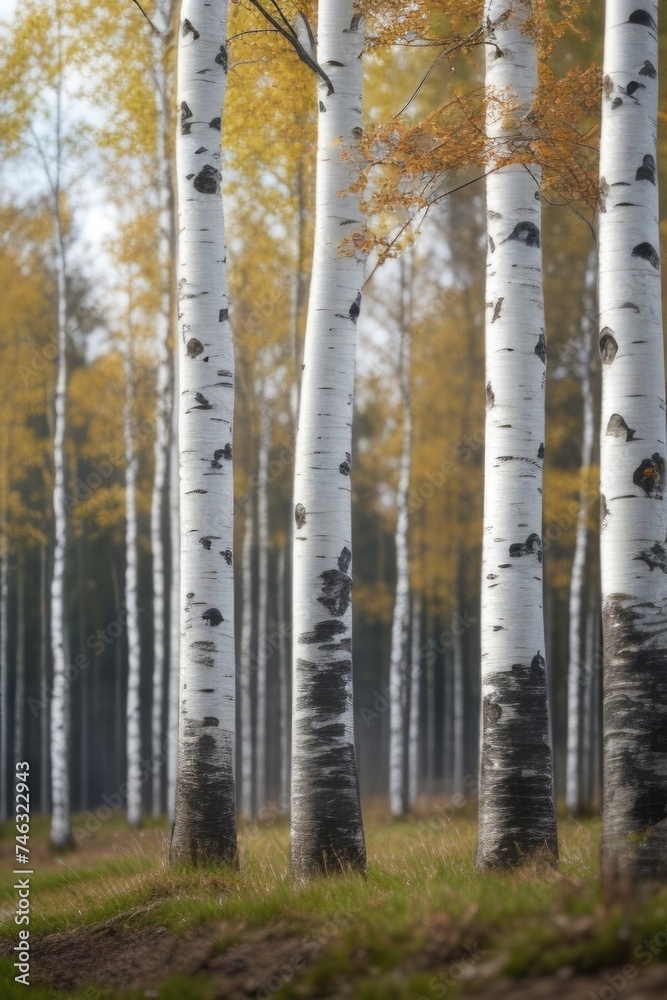 White Birch Forest in Summer White Birch Forest in Summer