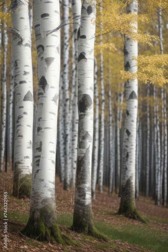 White Birch Forest in Summer White Birch Forest in Summer
