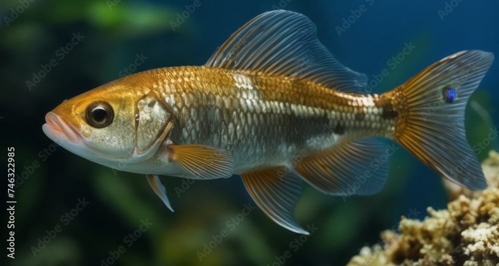  Aquatic beauty in motion - A vibrant fish in its natural habitat