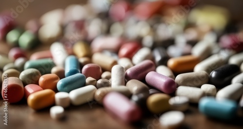  A colorful assortment of pills and capsules