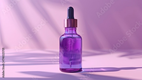 Purple Dropper Bottle Mockup