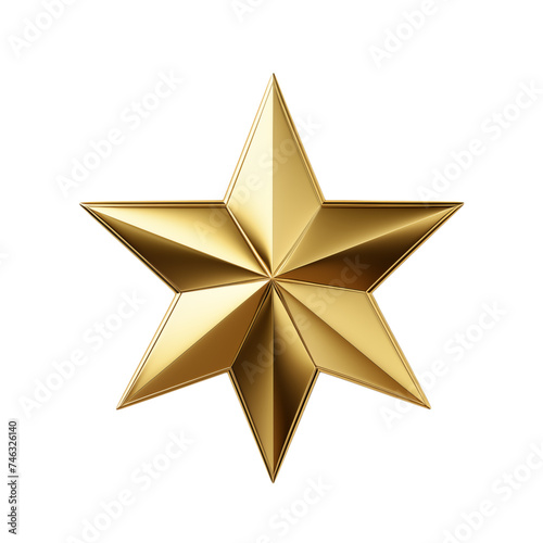 gold star isolated on transparen tbckground