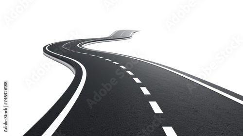 3d winding road curve on transparency background PNG  © Sim