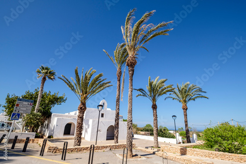 Mare de D  u del Pilar Church  La Mola  Formentera  Pitiusas Islands  Balearic Community  Spain