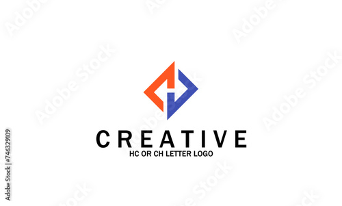 Free Download HC or CH letter logo design. Vector - GFXLoad