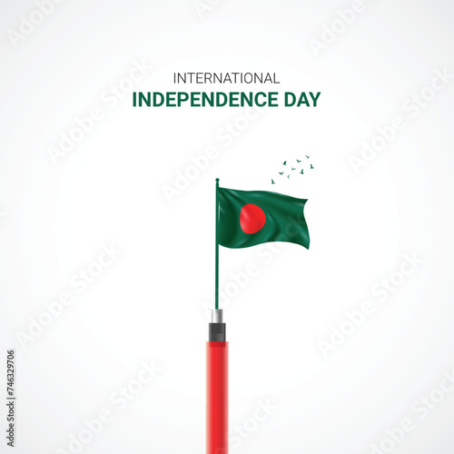 bangladesh independence day. bangladesh independence day creative ads design March 26. vector, 3D illustration. 