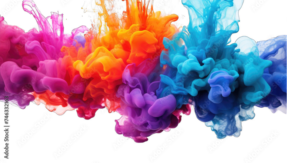 Explosion of colorful rainbow paint smoke png Explosion of colorful rainbow paint smoke png