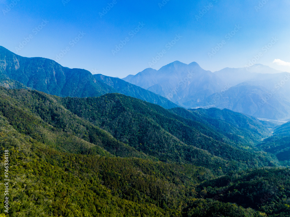 Majestic of mountains landscape.  Mountain in Taiwan,
