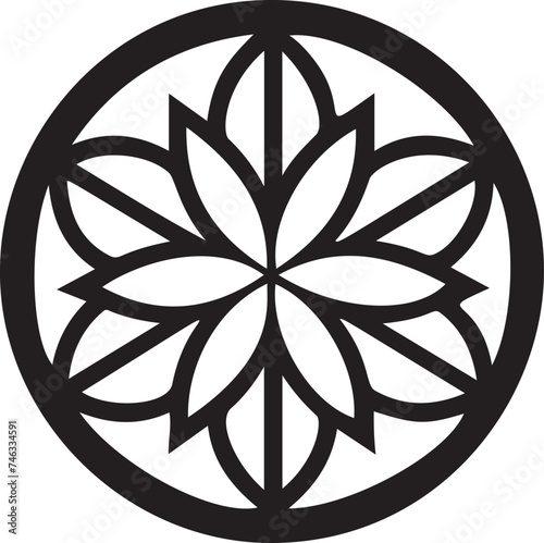 Abstract logo in the shape of a circle and leaves. Icon on a white background. Element for business and startups