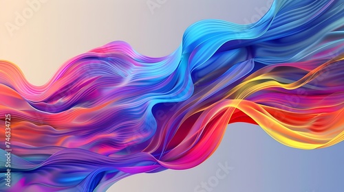 colorful flow background. Wave Liquid shape. Art design for your design project. Generative Ai