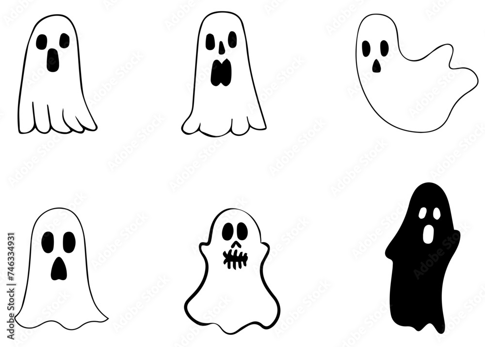 Ghost vector transparent background PNG clipart Ghost vector transparent background PNG clipart