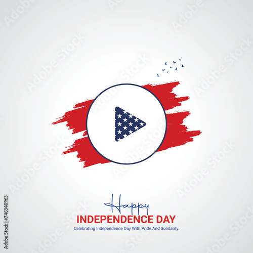 united states independence day. united states independence day creative ads design. social media poster, vector, 3D illustration.