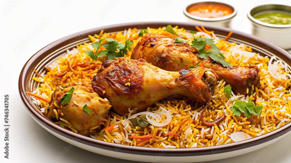 Hyderabadi Chicken Dum Biryani with Chicken