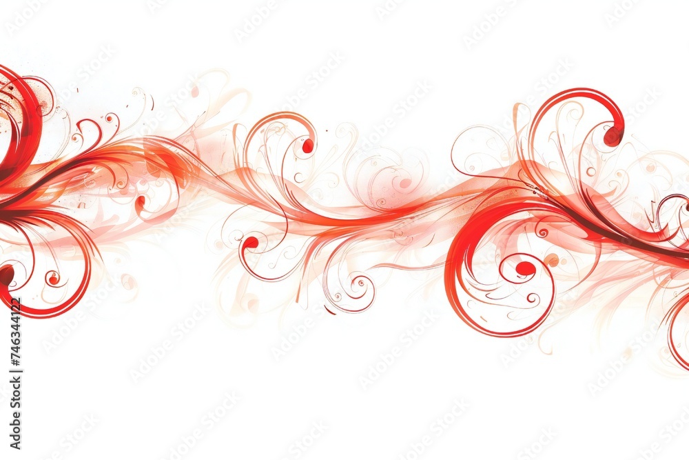 Red swirls banner isolated on white background Generative Ai Red swirls banner isolated on white background Generative Ai