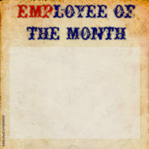 Employee of the month frame. photo