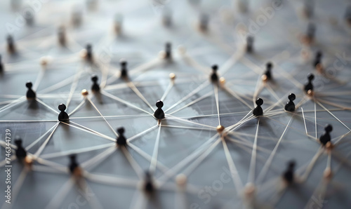 human relation and network model diagram, Generative AI