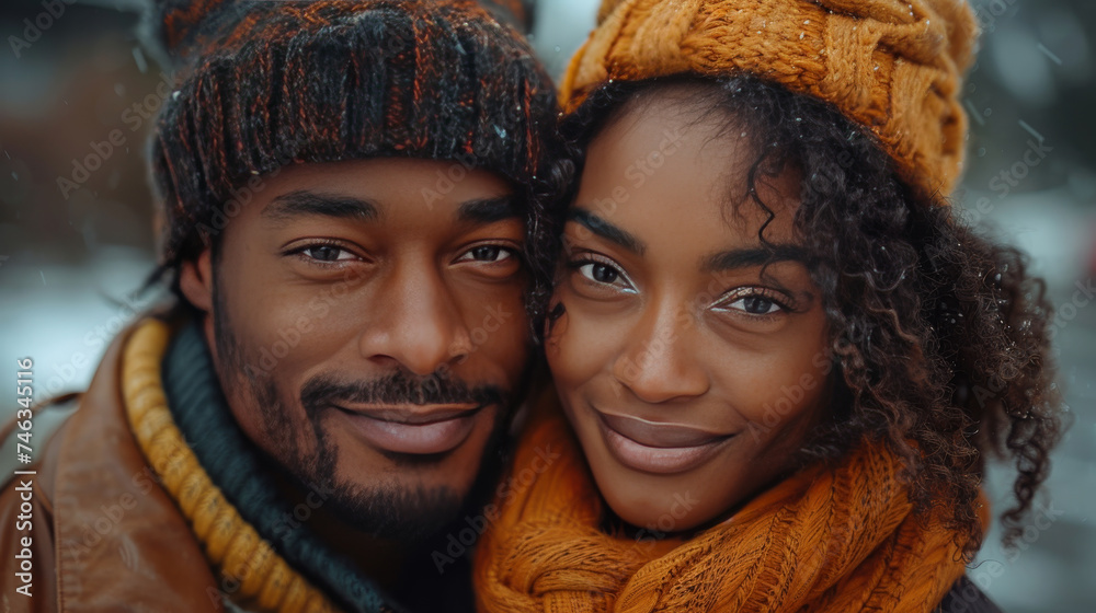 Cheerful African Couple in Love Taking a Selfie on Valentine�s Day Cheerful African Couple in Love Taking a Selfie on Valentine�s Day
