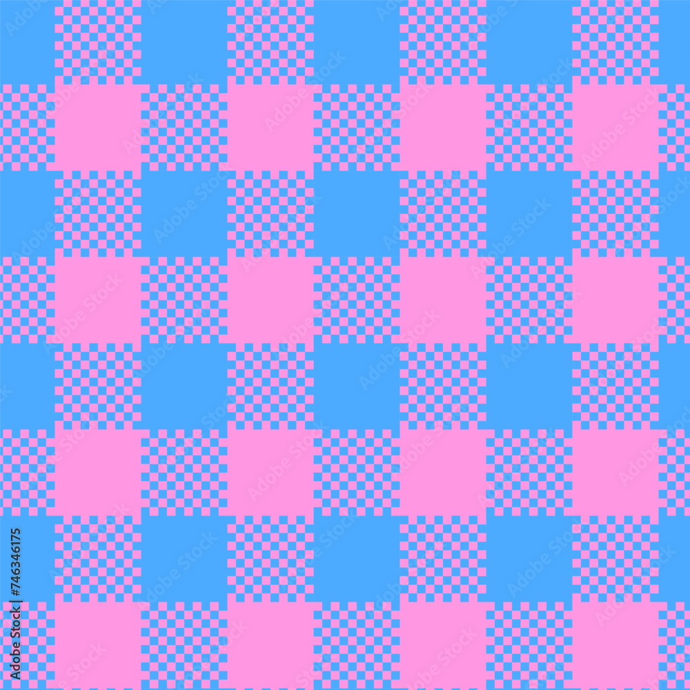 blue pink check buffalo plaid seamless pattern blue pink check buffalo plaid seamless pattern