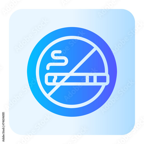 no smoking gradient icon