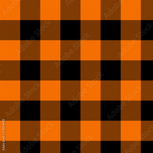 check orange buffalo plaid seamless pattern vector