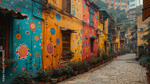 A Creative Street Art and Mural Showcase of Holi Themes and Hues