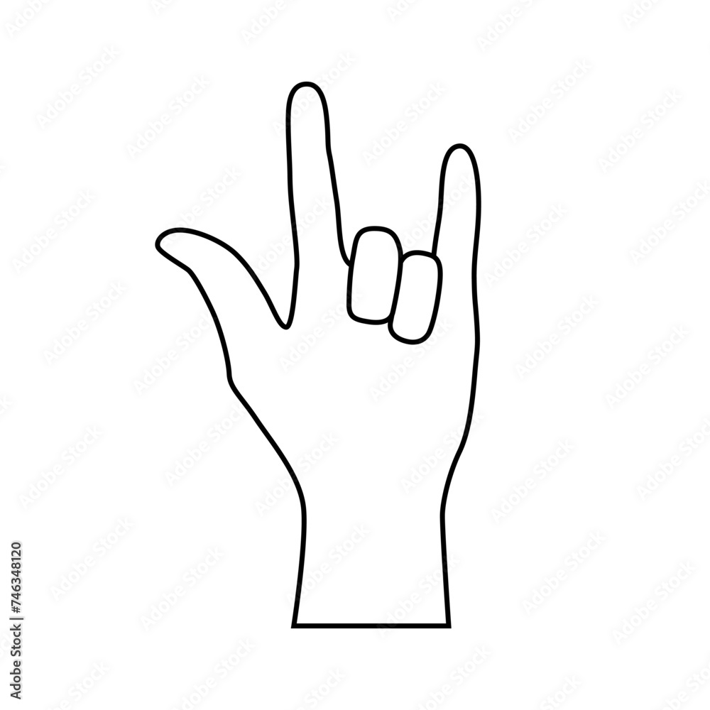 Rock hand icon vector. rock and roll illustration sign. rock concert symbol or logo. Rock hand icon vector. rock and roll illustration sign. rock concert symbol or logo.