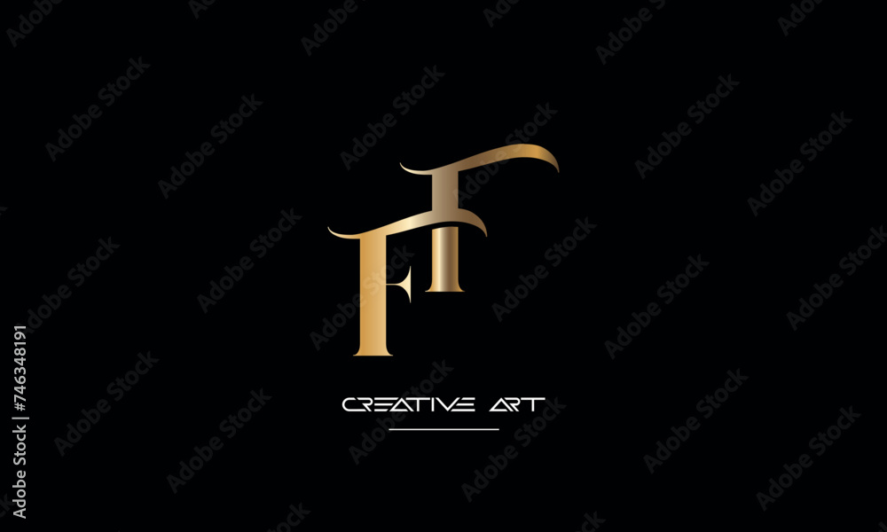 FF, F, abstract letters logo monogram FF, F, abstract letters logo monogram