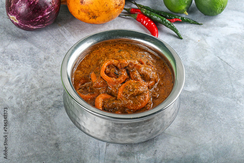 Indian cuisine - Masala with calamari