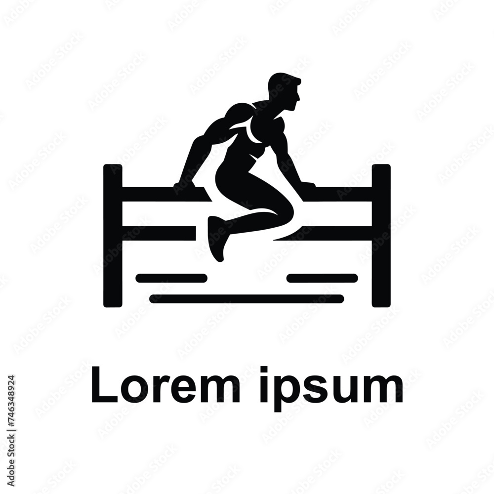 fitness logo or gym logo on white background fitness logo or gym logo on white background