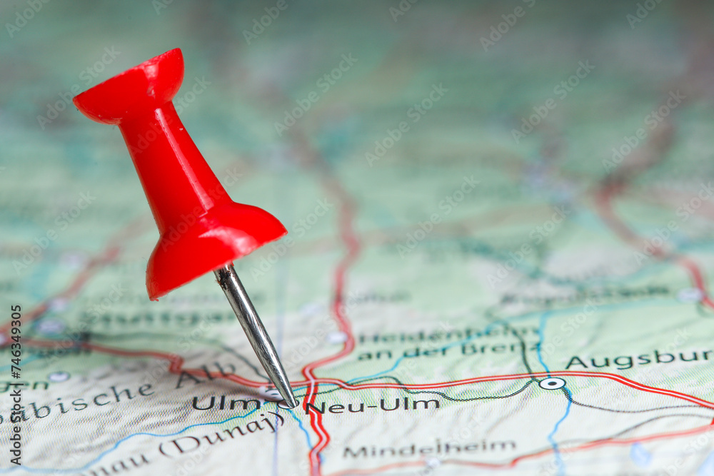 Neu Ulm pin on map of Germany Neu Ulm pin on map of Germany