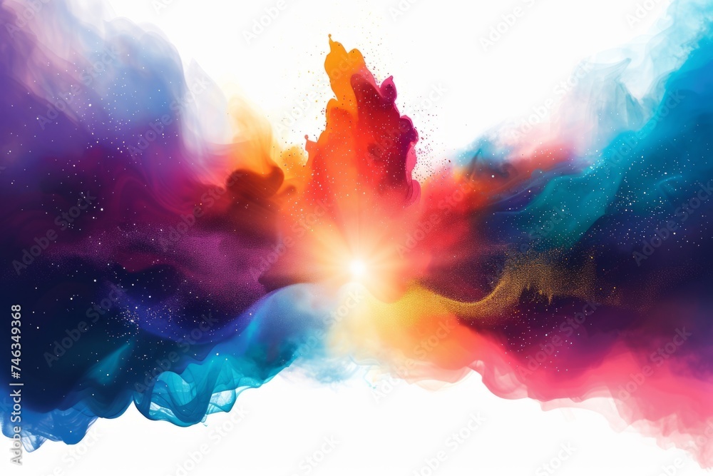 Abstract background for festival of colors (Holi), or other spring or color related awareness day. 