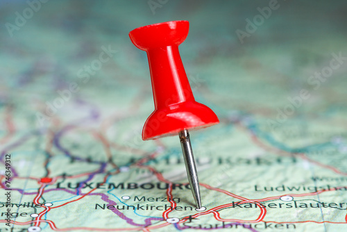 Neunkirchen pin on map of Germany