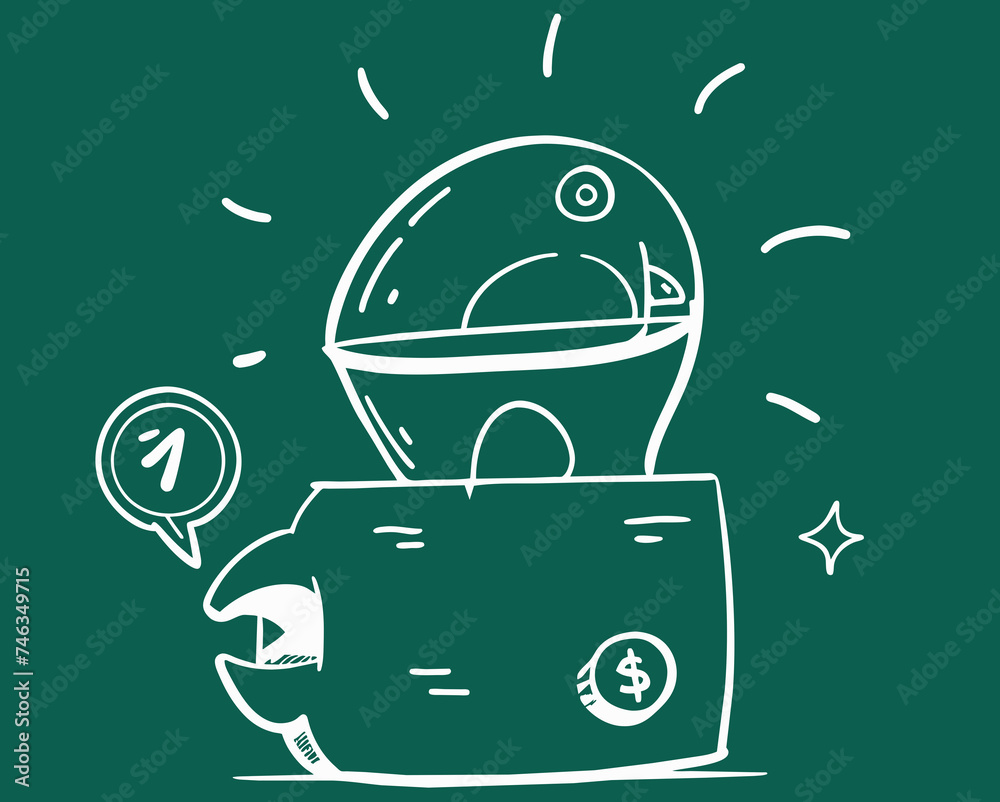 Fototapeta premium illustration of a robot
