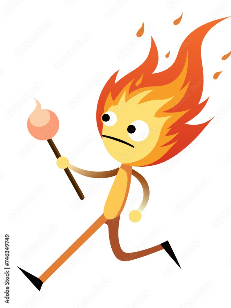 burning matchstick person represents the driving force that keeps her going burning matchstick person represents the driving force that keeps her going
