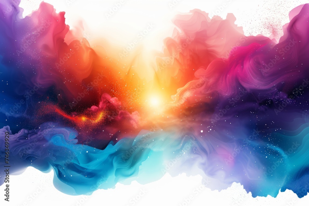 Abstract background for festival of colors (Holi), or other spring or color related awareness day.  - obrazy, fototapety, plakaty 