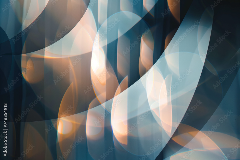 Abstract background with reflections and caustics. Hi-tech. Futuristic background image. Created with Generative AI technology. - obrazy, fototapety, plakaty 