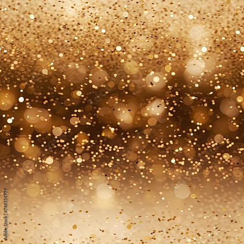 Gold Glittering Sparkles Pattern  Glitter Confetti Background  Color Dots Luxury Banner  Bronze Dust