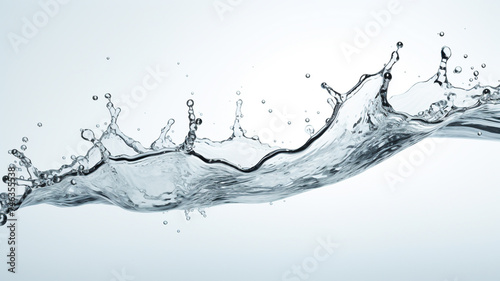 water splashes and drops isolated on whtie background photo