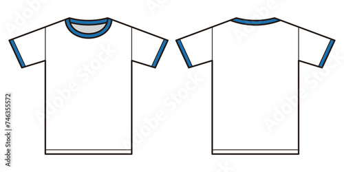 半袖Tシャツの絵型イラスト