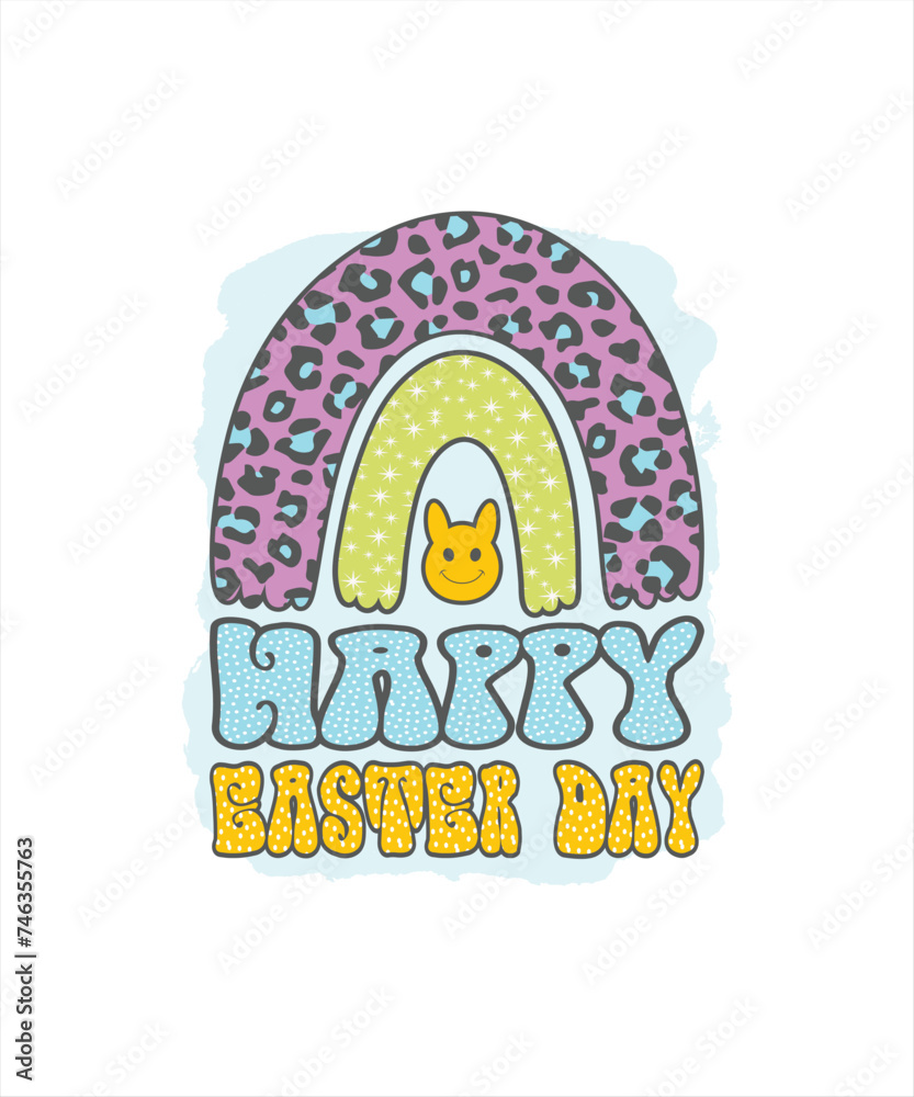 Happy Easter Day. Vector Design, Retro, Clipart, PNG, illustration, Graphic, Cartoon T-shirt Happy Easter Day. Vector Design, Retro, Clipart, PNG, illustration, Graphic, Cartoon T-shirt