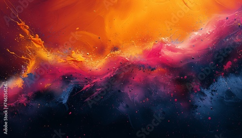 Abstract painting color texture. Bright artistic splashes. Multicolor dynamic background