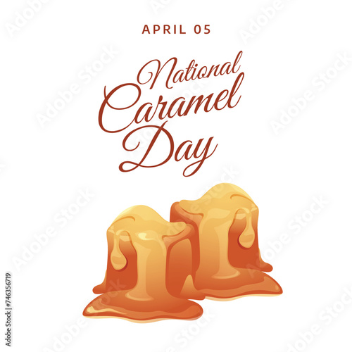 vector graphic of National Caramel Day ideal for National Caramel Day celebration.